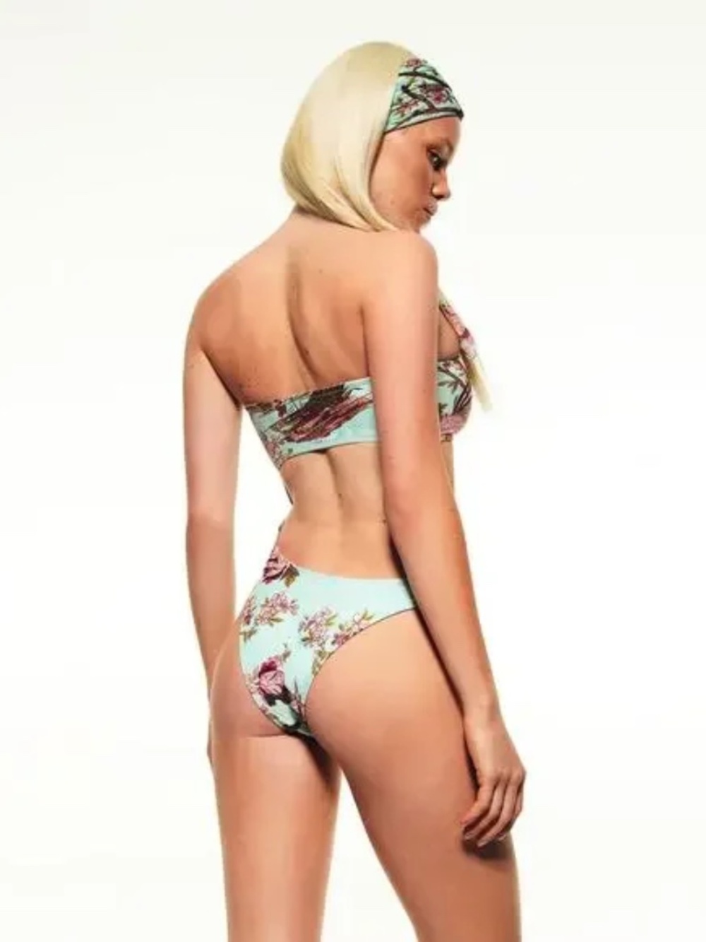 RARE NWT ROBERTO‎ CAVALLI X SKIMS STRAPLESS MONOKINI IN FAGIANELLA PRINT SIZE M - Picture 3 of 8